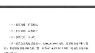 长鑫科技7月27日登陆上交所科创板 发行价定为8.66元/股