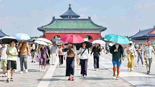 2026年7月29日北京绝美影像上新：天坛祈年殿嵌蓝天 世界花卉大观园花繁鸽飞