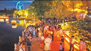 昆明大观公园“大观梦华录”夜游 8月4日引游人如织
