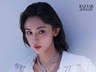 娜扎戴蓝色宝石耳钉 温柔神秘又美艳动人