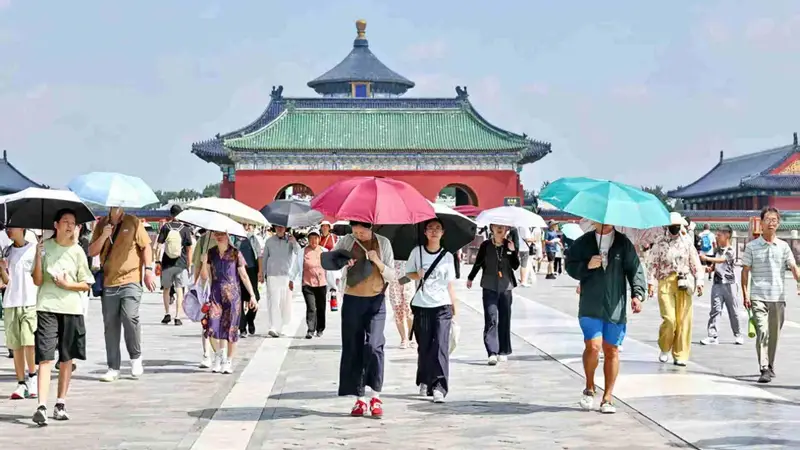 2026年7月29日北京绝美影像上新:天坛祈年殿嵌蓝天 世界花卉大观园花繁鸽飞